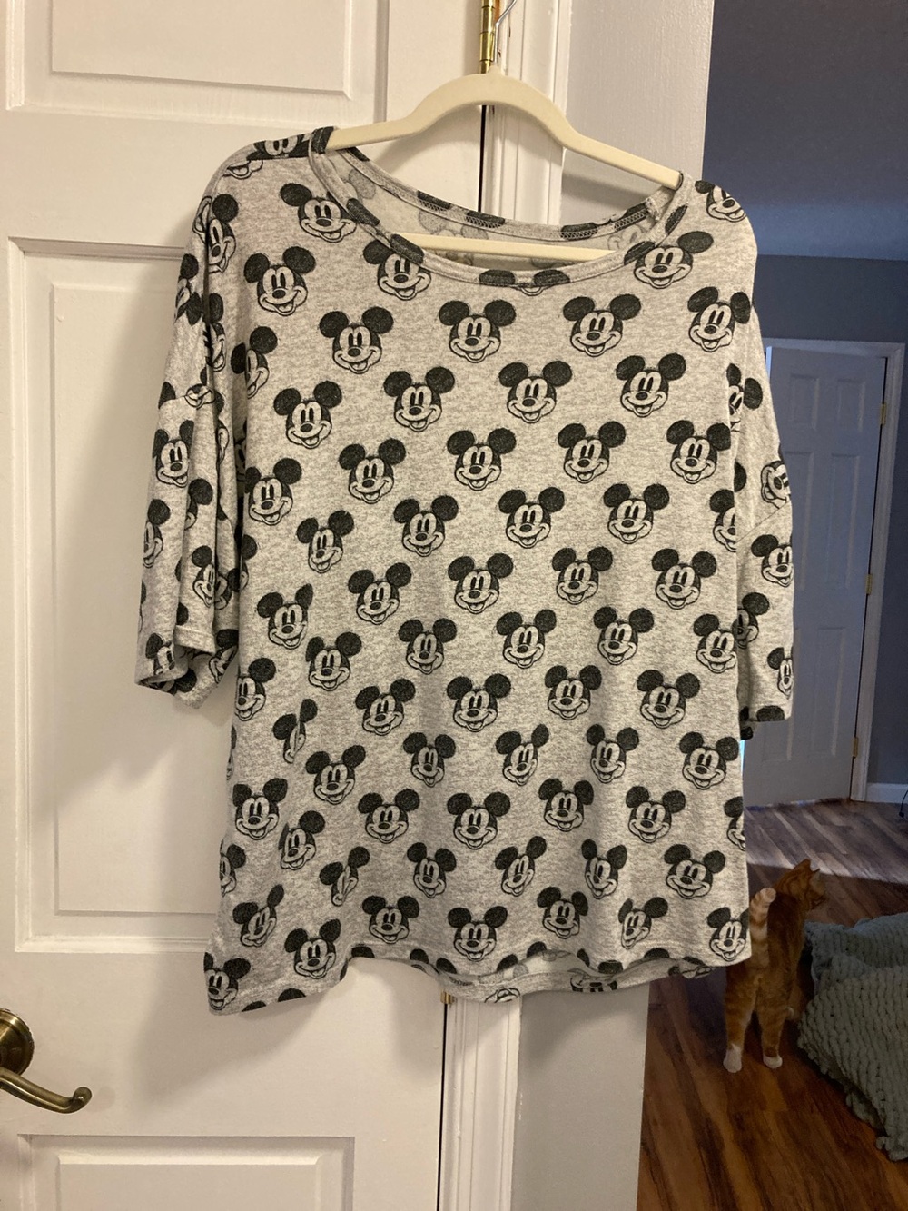 Disney Grey Mickey Mouse Short Sleeve Tee